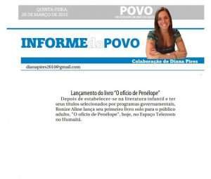 Ronize Aline no Jornal O Povo