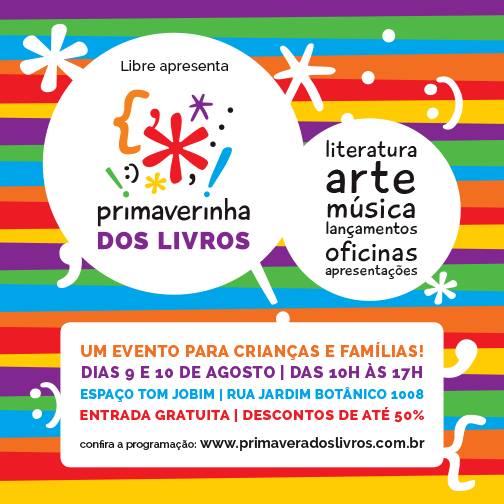 Primaverinha dos Livros vai agitar o final de semana